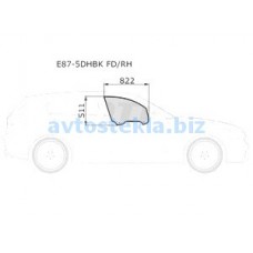 BMW 1 E87 3/5D HB 2004-2011 (правая передняя дверь)