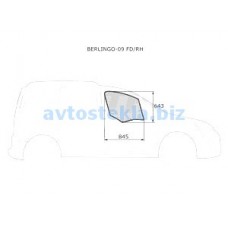 Citroen Berlingo Mini-van/ Peugeot Partner [переднее правое опускное] 2007-
