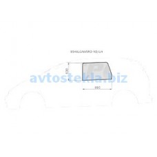 Ford Galaxy I / Seat Alhambra /  Volkswagen Sharan (левое заднее опускное) 1995-2005