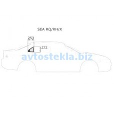 Honda Accord 4D Sed SEA 02-(Acura TSX 4D Sed 04-) 2002-2007 (правая задняя треугольник в двери) 