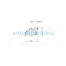 Hyundai Excel Accent 4/5D Sed/ Verna 2000-2010 (левая передняя дверь)