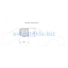 Hyundai Excel Accent 4/5D Sed/ Verna 2000-2010 (правая задняя дверь)