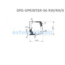 Mercedes Sprinter II / Volkswagen Crafter VAN [правое задне распошное(вырез по значёк)] 2006-