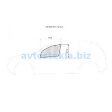 Renault Sandero/ Duster/ Dacia Sandero 5D HB 2008-2014 /Nissan Terrano 2014- (левая передняя дверь)