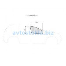 Renault Sandero/ Duster/ Dacia Sandero 5D HB 2008-2014 /NIssan Terrano 2014- (правая передняя дверь)