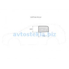 Saturn VUE 2007-2009/Chevrolet Captiva/ Opel Antara 5D 2007- (левая задняя дверь)